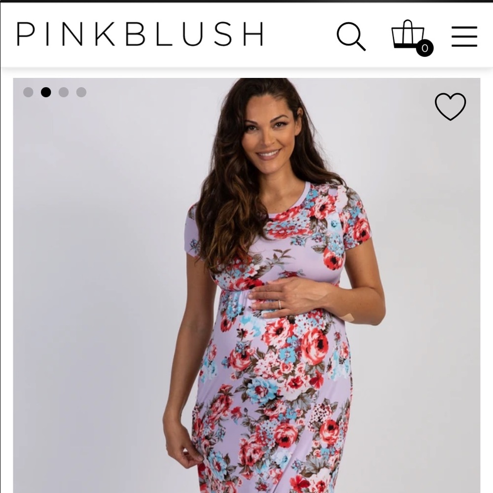 Pinkblush maternity lavender dress small